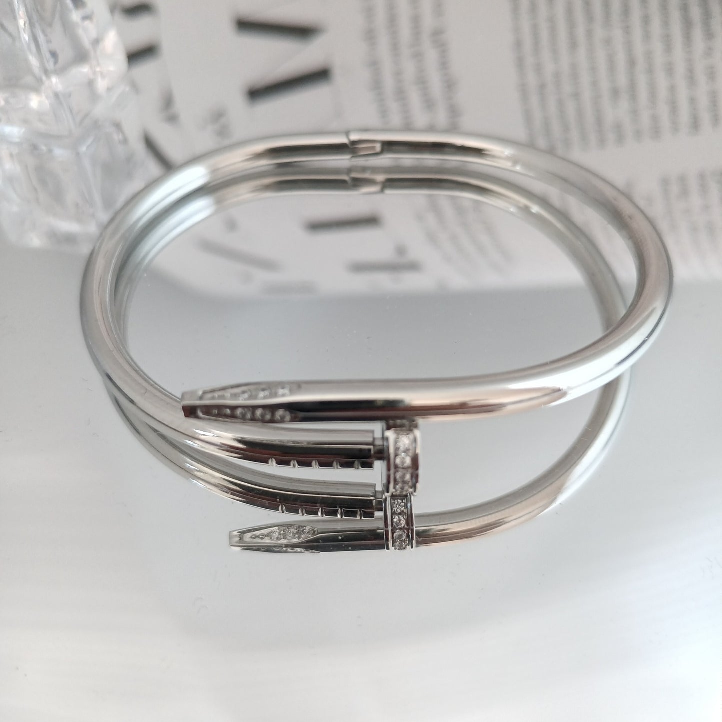 Titanium Steel Open Nail Bracelet — Light Luxury Non-Fading