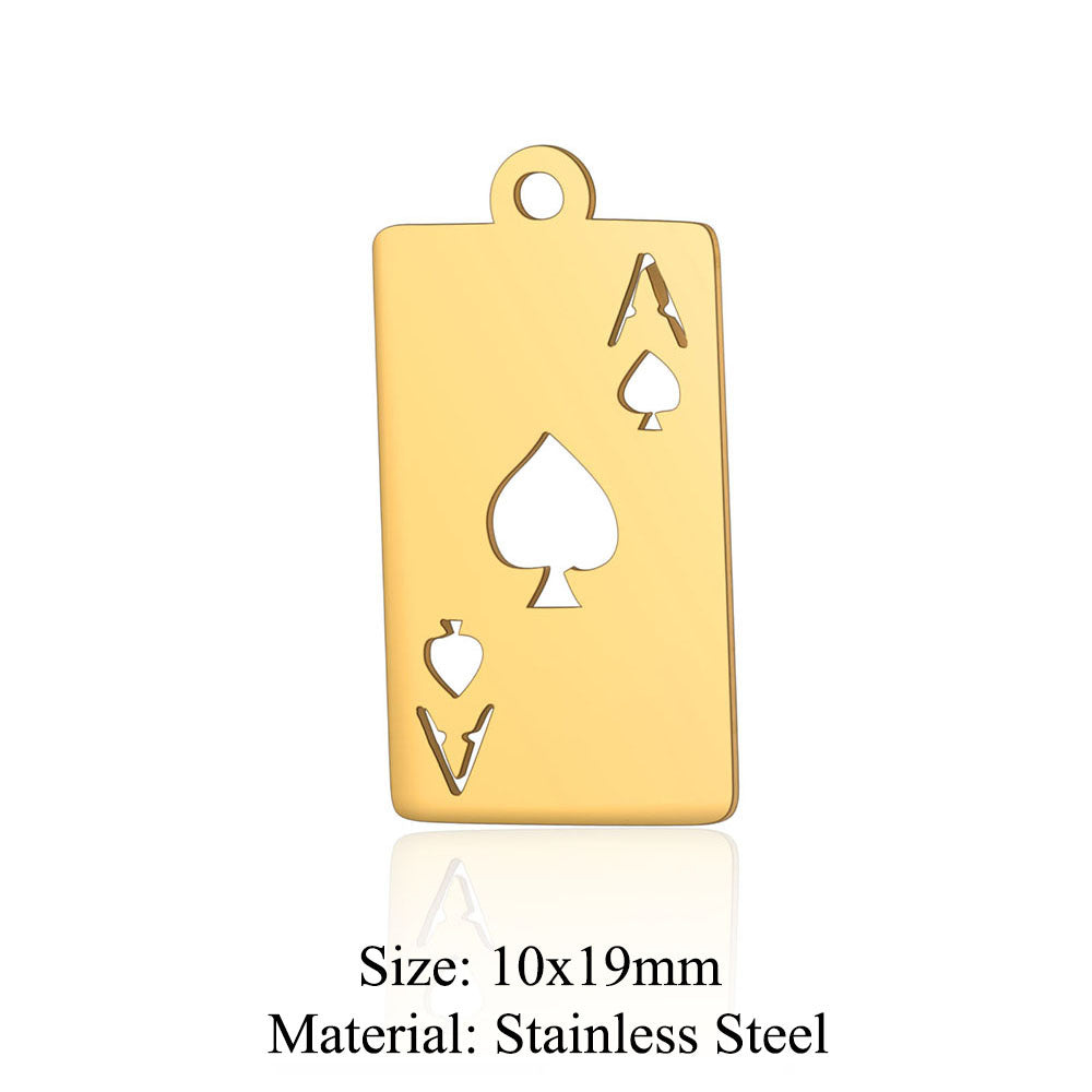 5 pcs/bag witch titanium steel pendant peach heart cross