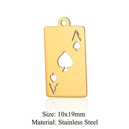 5 pcs/bag witch titanium steel pendant peach heart cross