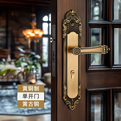 Chinese all-copper double-opening door lock