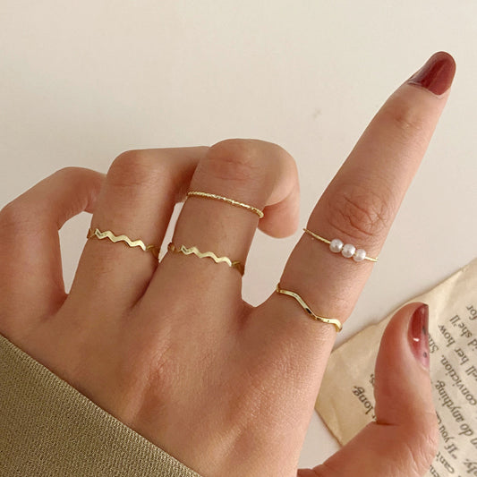 5-Piece Minimalist Ring Set