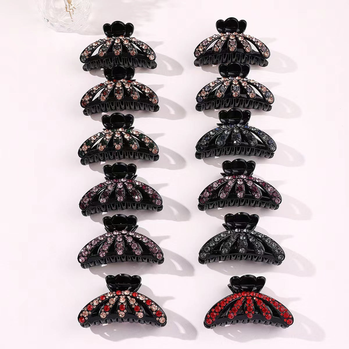 Korean High-End Claw Clip with Rhinestones Bow
