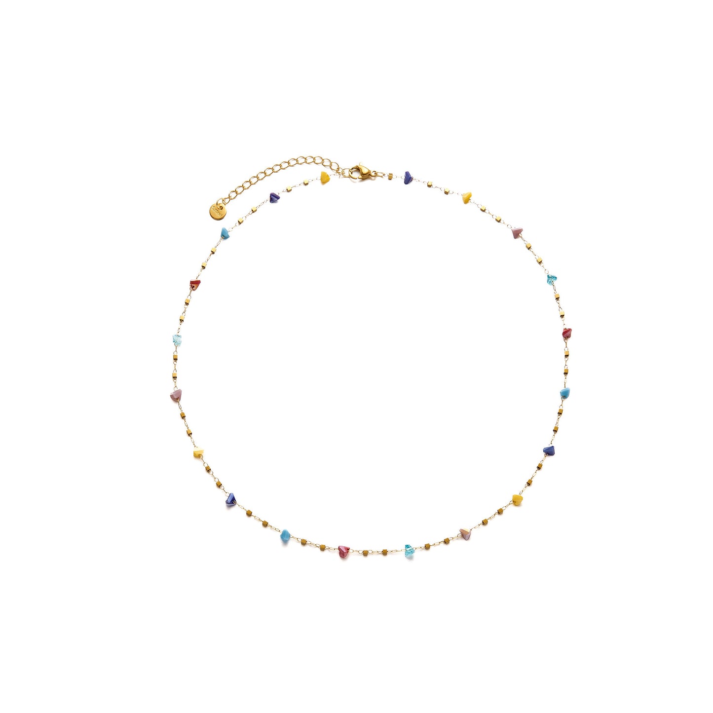 Titanium Steel Zircon Square Necklace