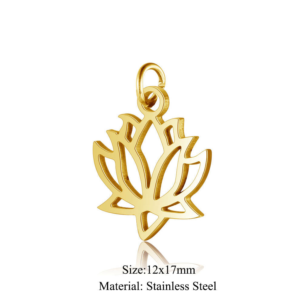 5 pcs/titanium steel pendant LOVE pentagram elephant cat