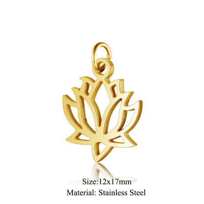 5 pcs/titanium steel pendant LOVE pentagram elephant cat