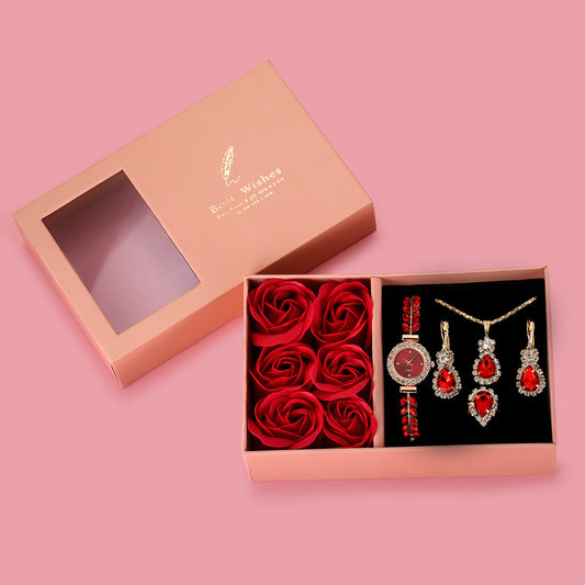 Quartz bracelet watch gift box set