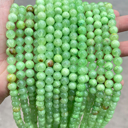 Afghan green sapphire loose beads colored jasper round beads
