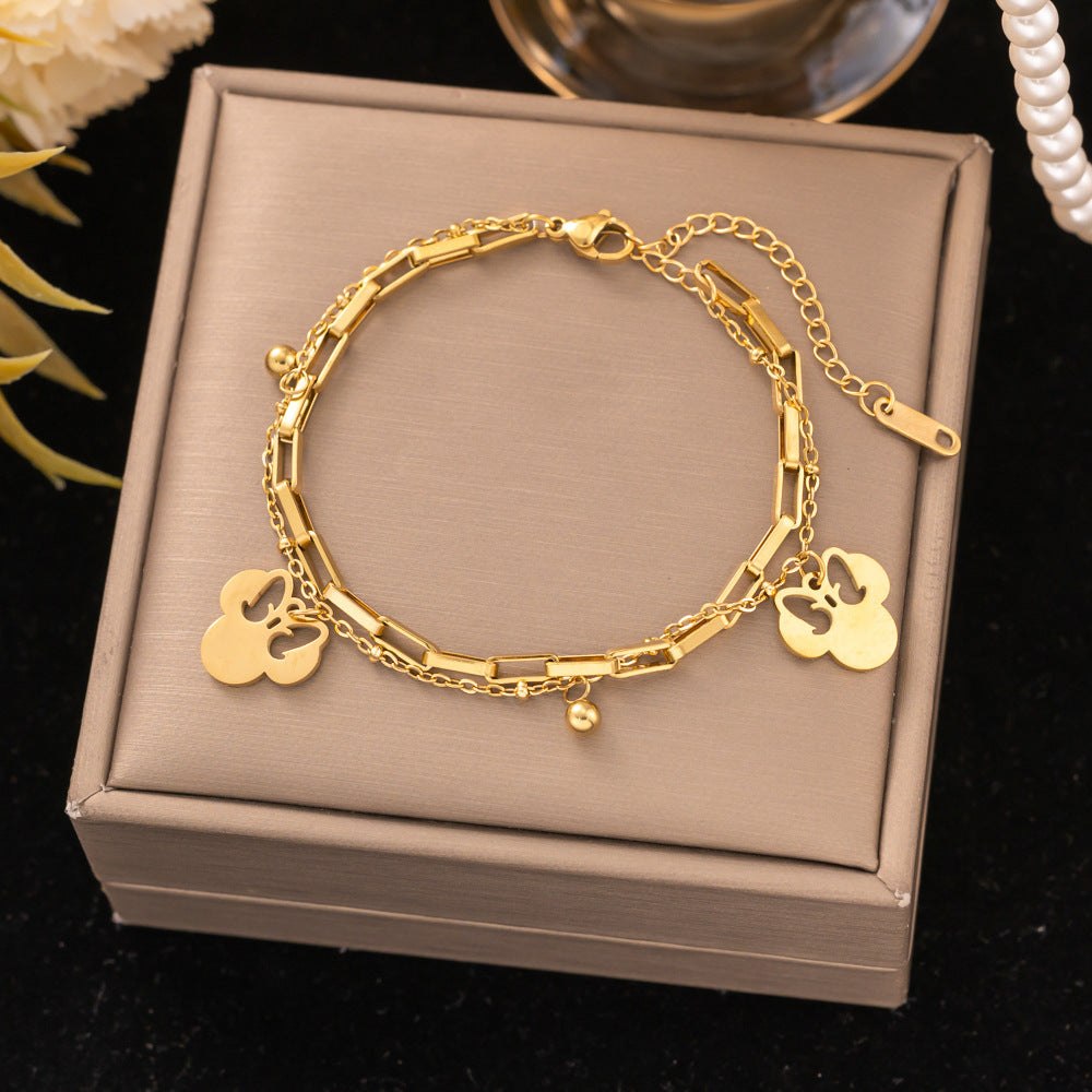 18K Gold Titanium Steel Bracelet