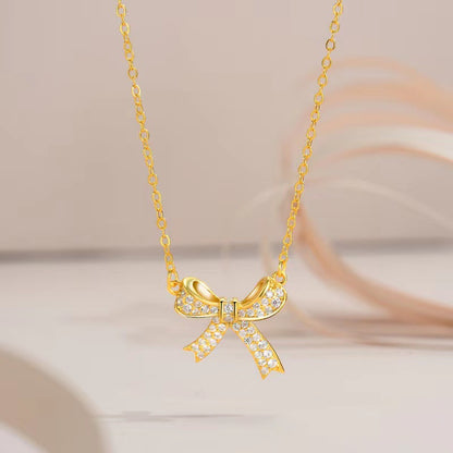 Colar com pingente de borboleta Ti Inlay, versão coreana, elegante 