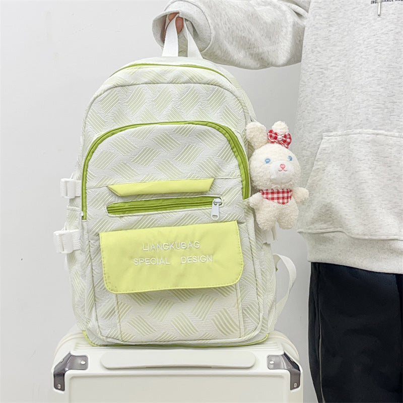 Nylon alphabet casual backpack
