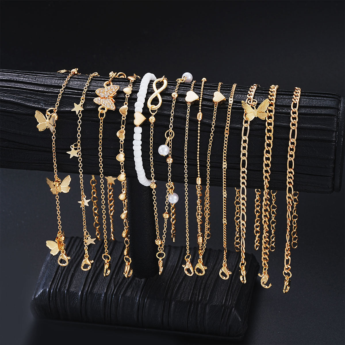 Butterfly Love Anklet Set (14-Piece)