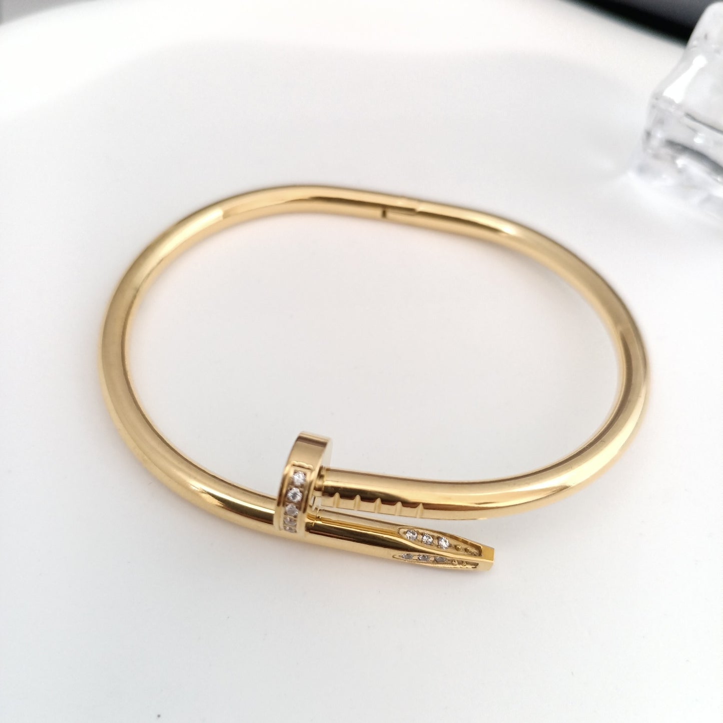 Titanium Steel Open Nail Bracelet — Light Luxury Non-Fading