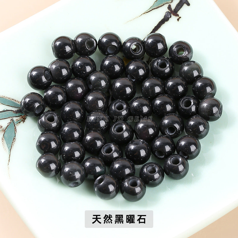 agate large hole beads DIY necklace positioning beads