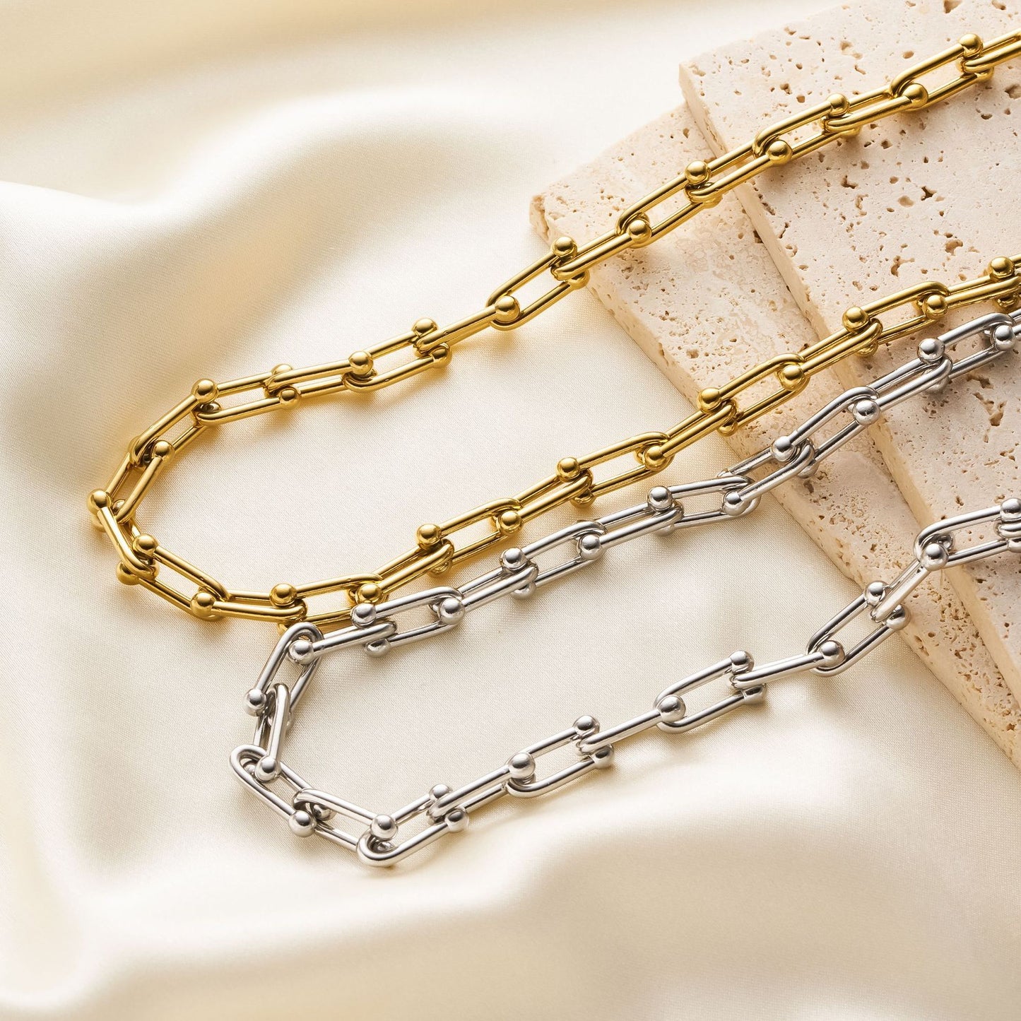 U-Shaped Titanium Steel Jewelry Set