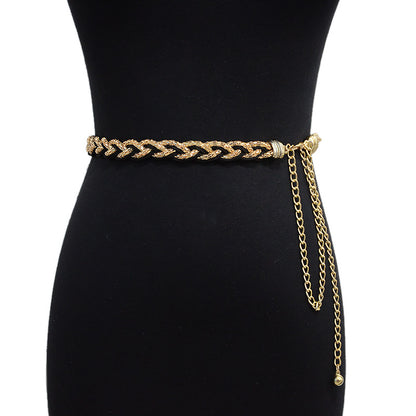 Hollow metal waist chain