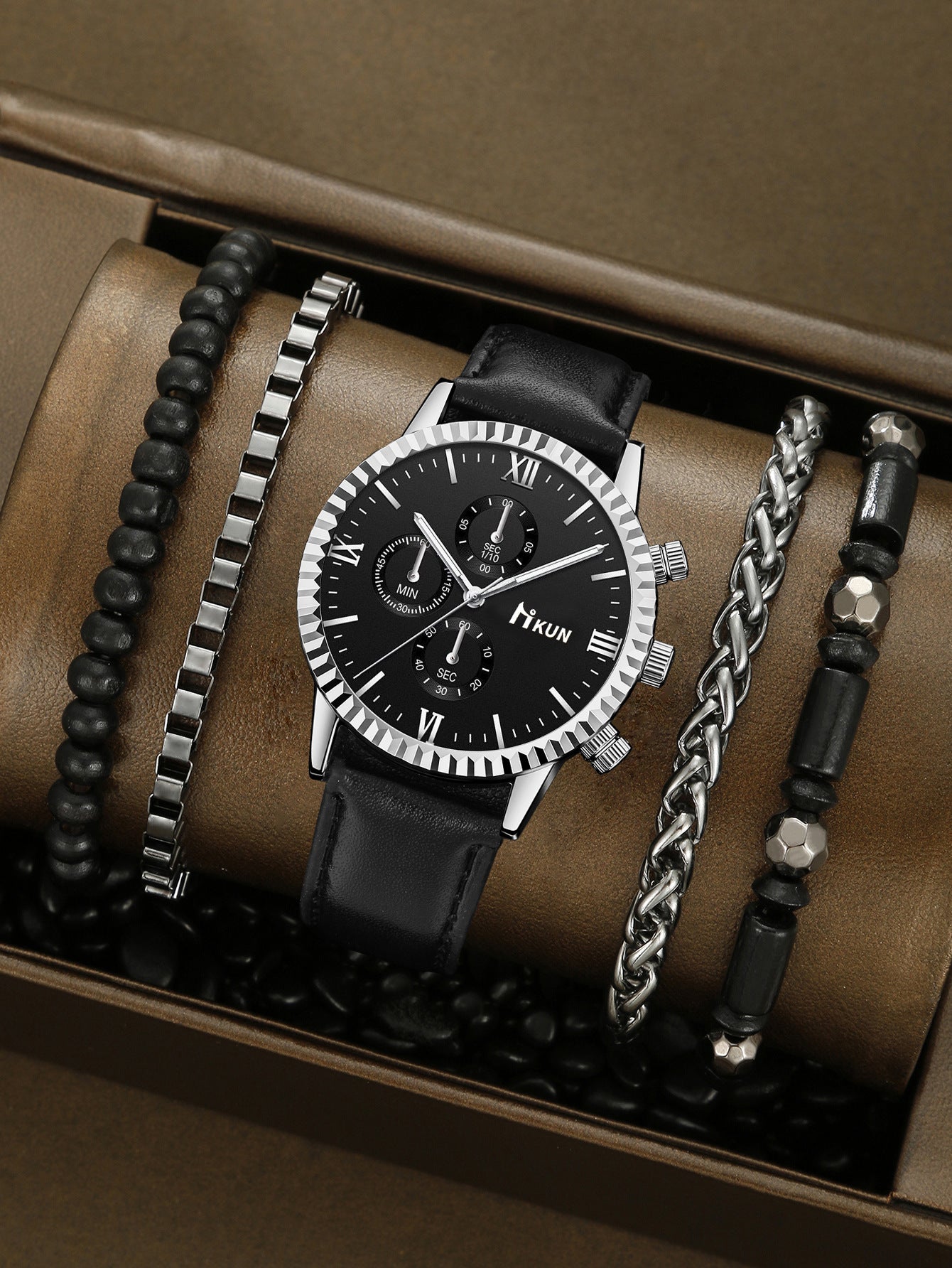 Quartz Watch Business Bracelet Set