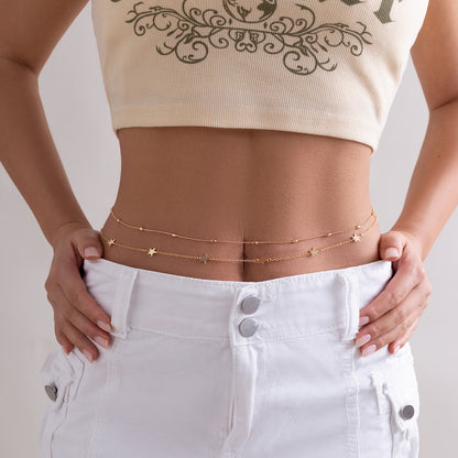 Body Chain Metal Cross Tassel Waist Chain