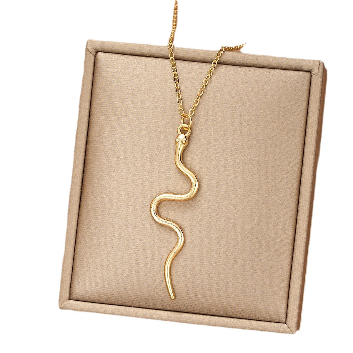 Rose Gold Snake Pendant Necklace