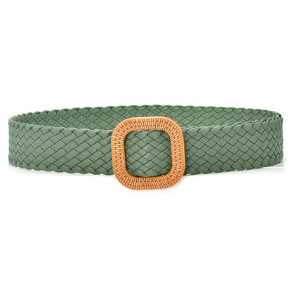 Color braided belt leather