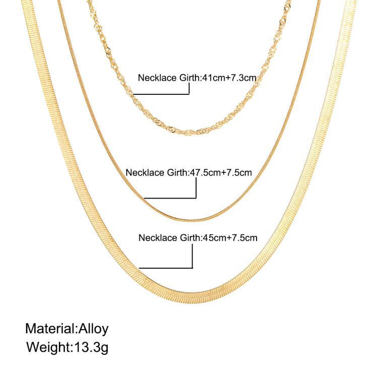 Stacked Snake Bone Chain Necklace