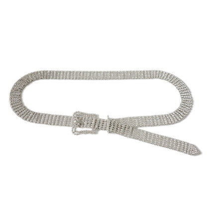 Full Diamond Plantain Buckle Rhinestone Belt