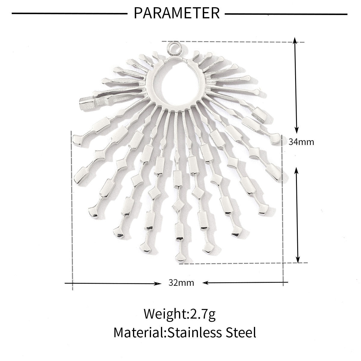 Geometric round love titanium steel pendant accessories