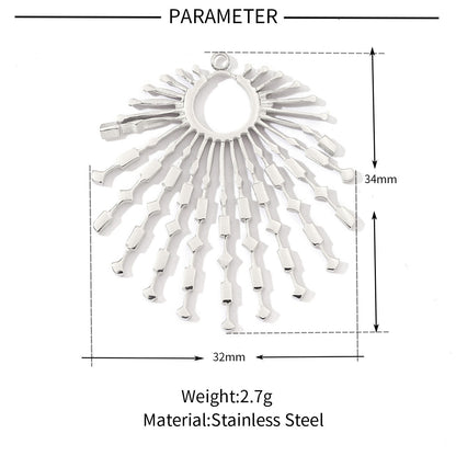 Geometric round love titanium steel pendant accessories