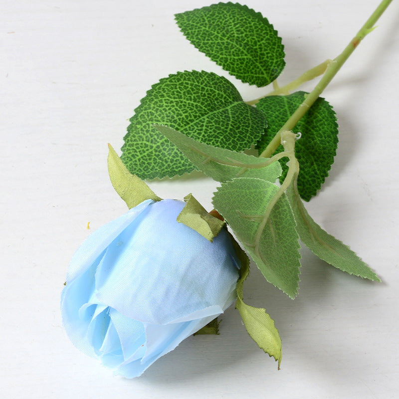 Artificial rose bud silk flower