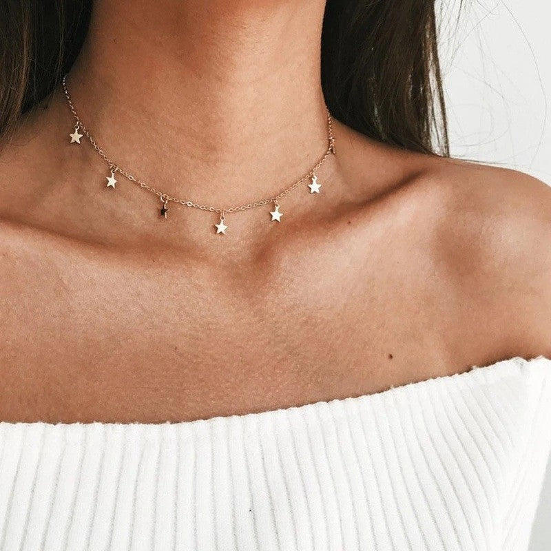 Multi-Layer Heart Collarbone Necklace