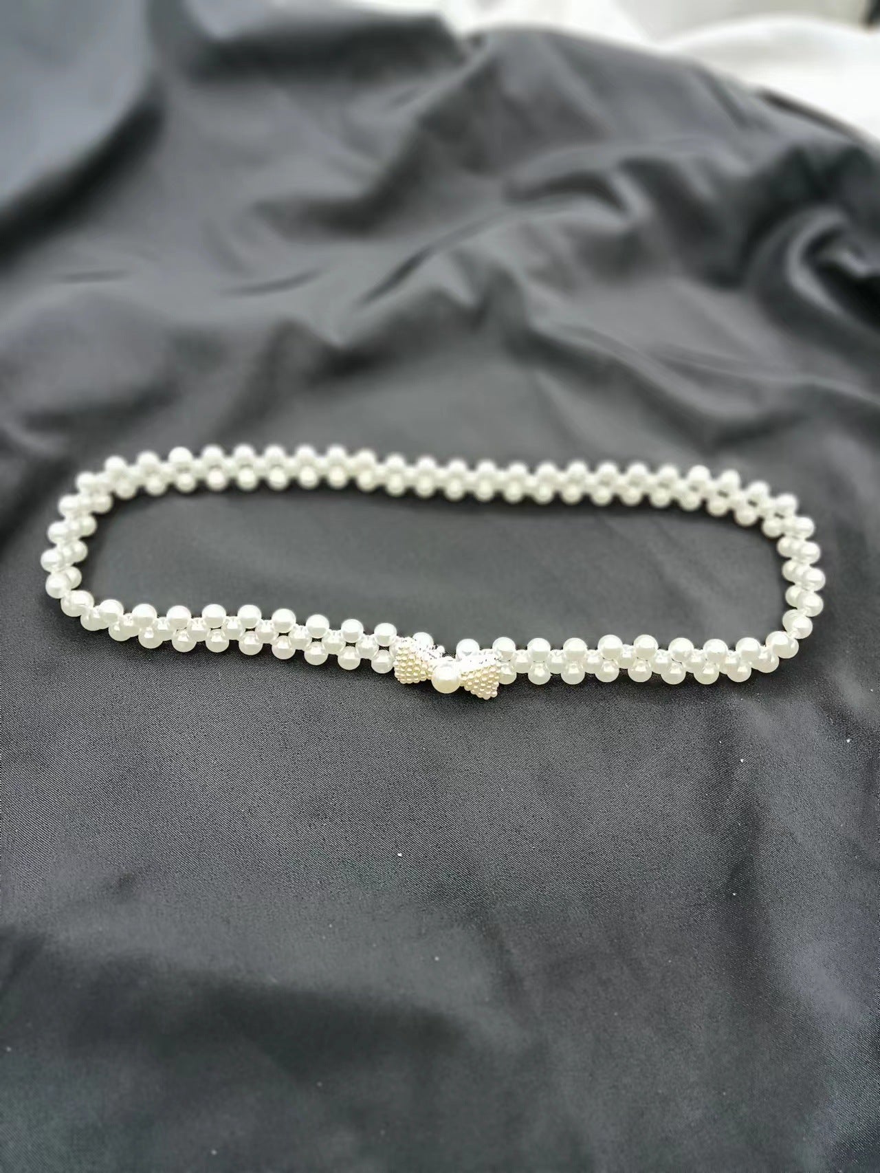 French Vintage Pearl Belt