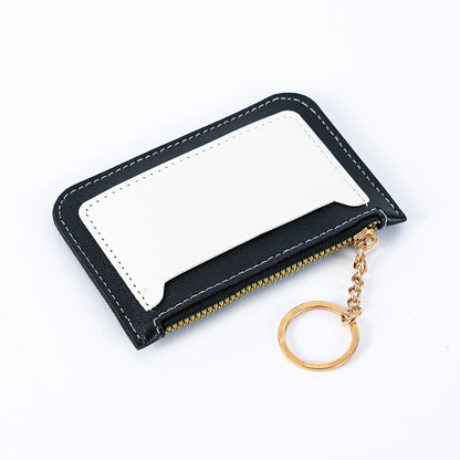 Easy to carry contrasting color pu change purse