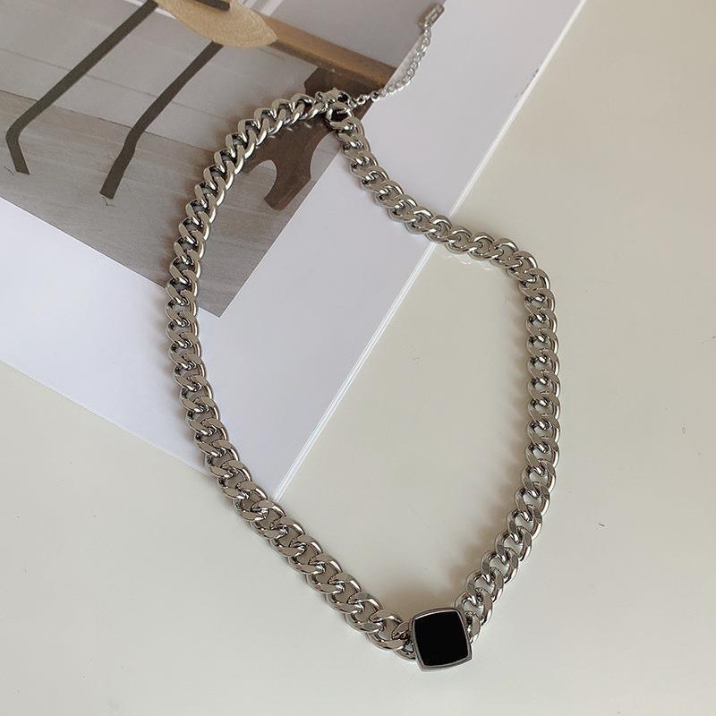 Exaggerated titanium steel thick chain necklace
