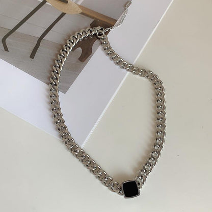 Exaggerated titanium steel thick chain necklace