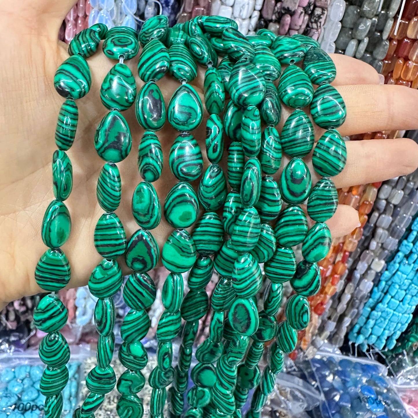 Crystal flat water drop 10*14MM 28pcs heterosexual loose beads