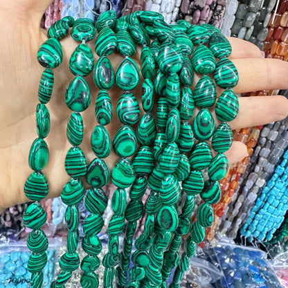 Crystal flat water drop 10*14MM 28pcs heterosexual loose beads