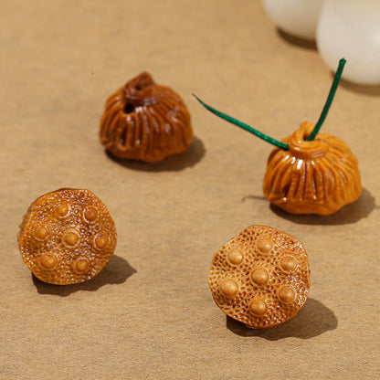 Barbie sandalwood carving lion head cat claw lotus pod accessories