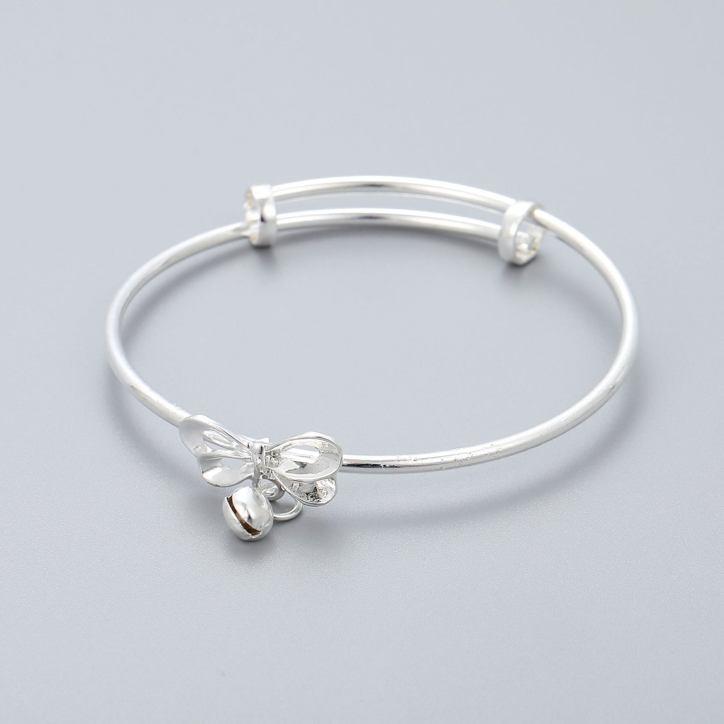 Silver Bow Bell Bracelet