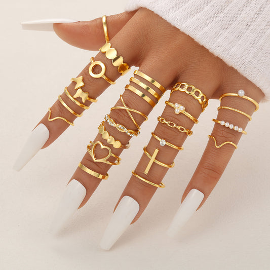 Butterfly Diamond Multi-Joint Ring Set