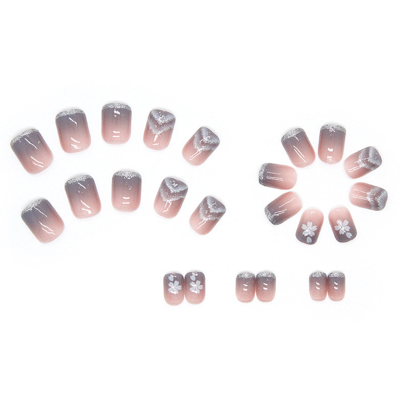 Blue Gradient Ombre Sparkling Fragment Nail Art Pieces
