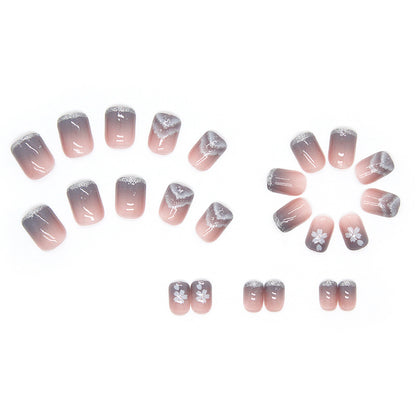 Blue Gradient Ombre Sparkling Fragment Nail Art Pieces