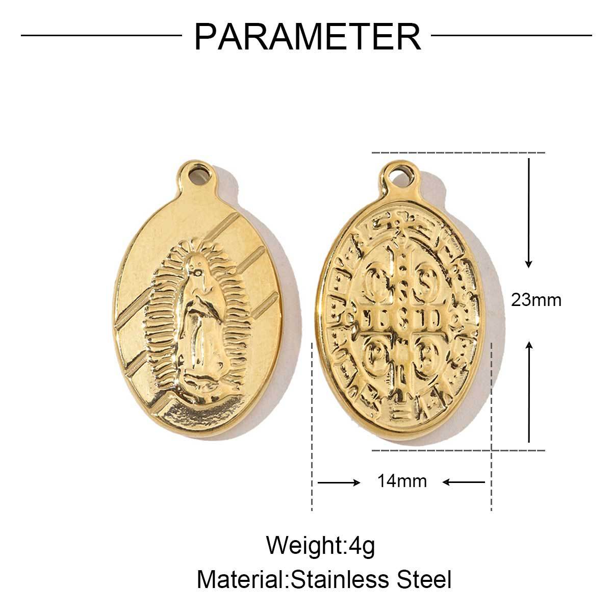 Beaded Buddha Eyes Titanium Steel Pendant