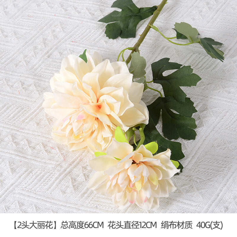 Champagne color rose artificial flower arrangement plastic flower