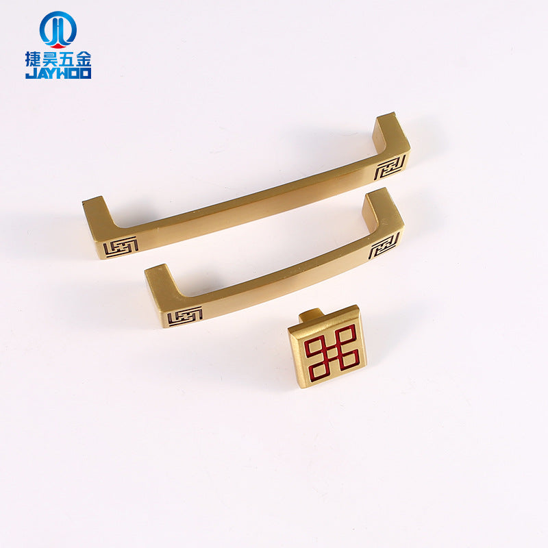 Black cyan brass handle