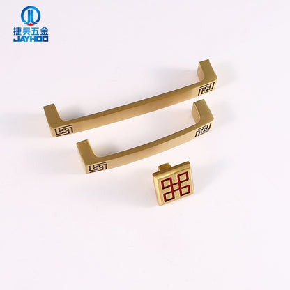 Black cyan brass handle