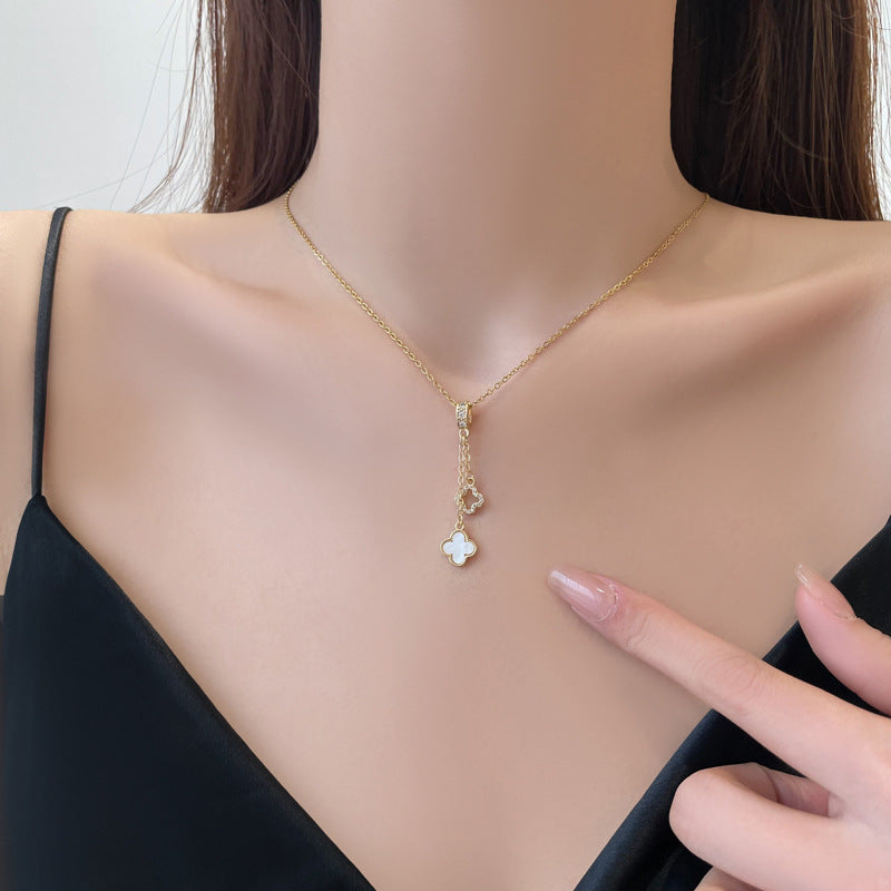 Women's Tarnish-Resistant Four-Leaf Clover Necklace