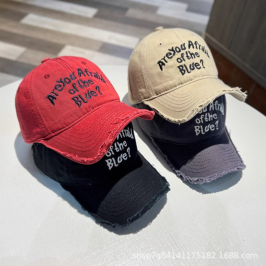 Gorra de béisbol deshilachada vintage 