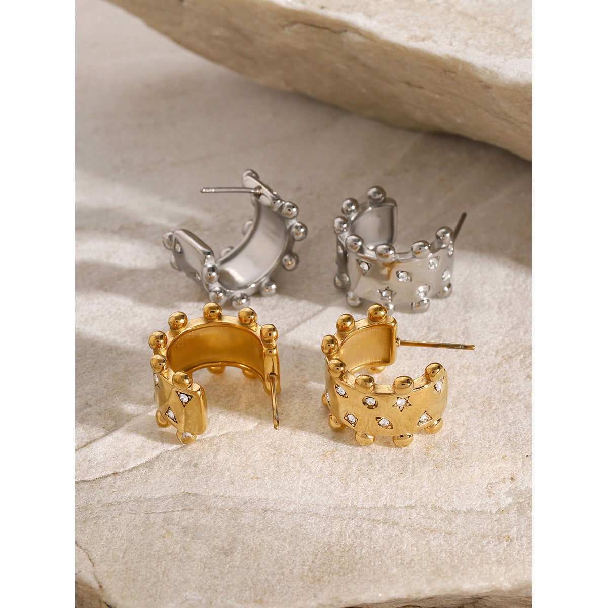 Bracelet Ring with Rhinestones