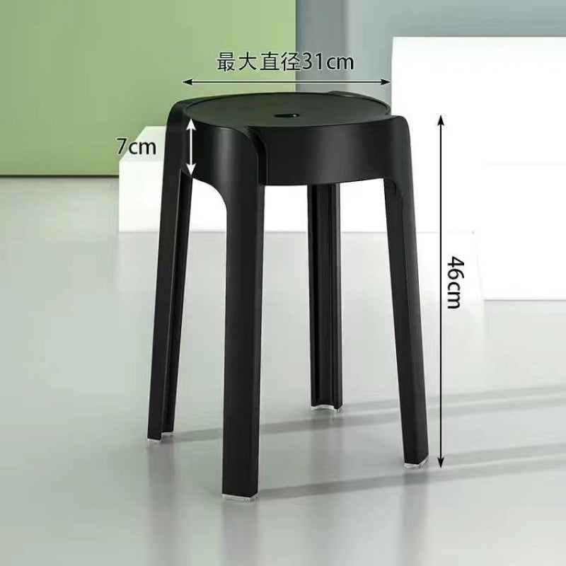 Thick Plastic Stool Stackable Home