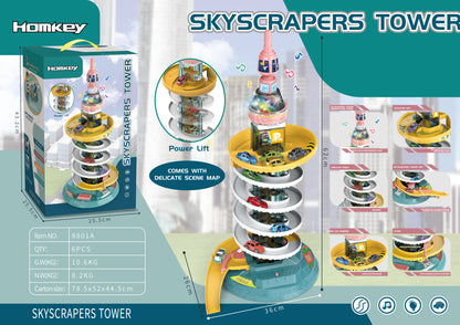 Dinosaur Mountain Track Car Adventure Aparcamiento Juguete para niños de 3 a 4 años 