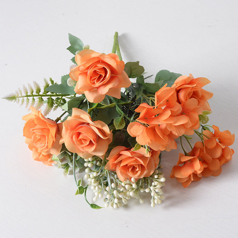 Simulation flower bunch corner rose silk cloth small bouquet